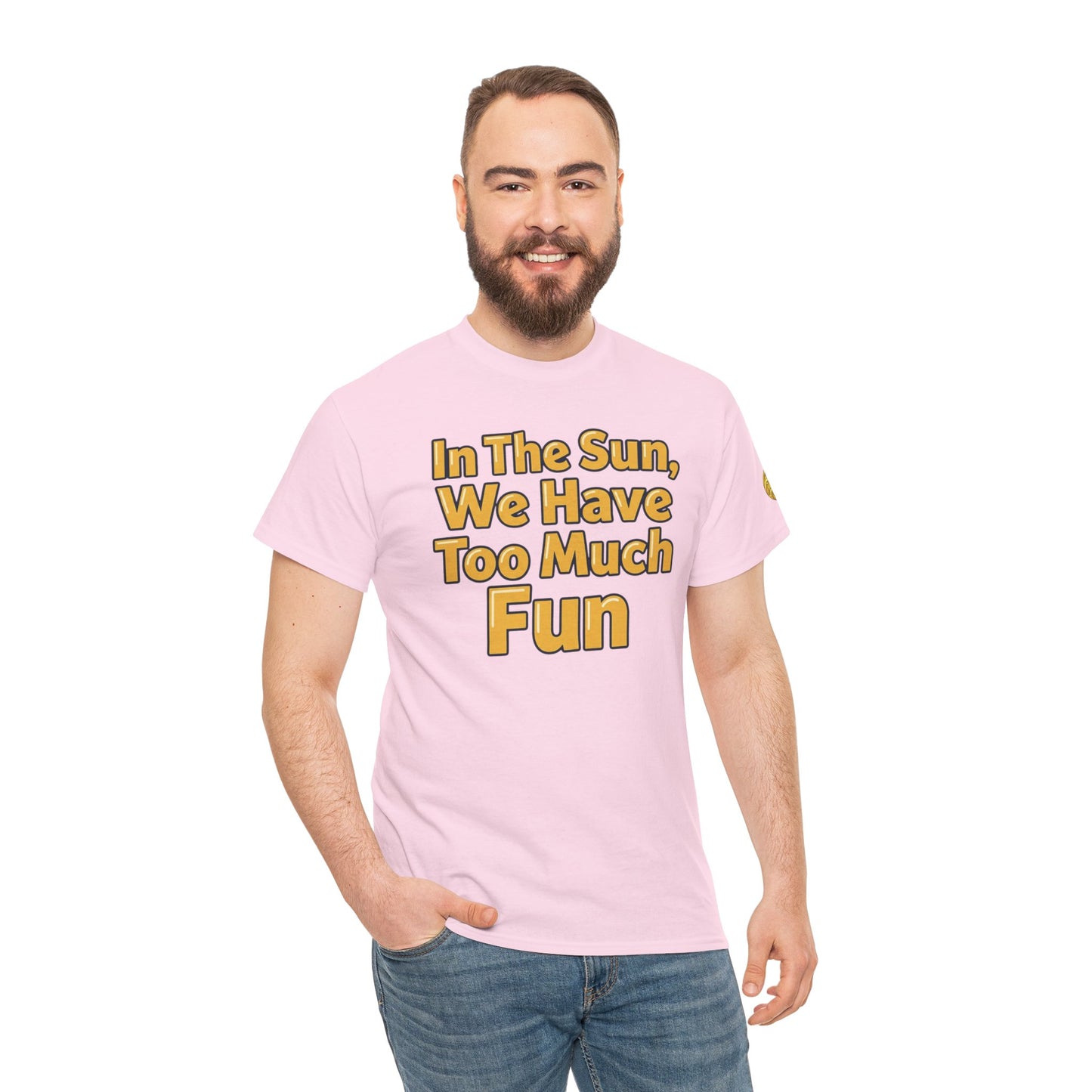 Aidan Selene "In The Sun, We Have Too Much Fun " Summer Graphic T-Shirt (size only in XL)
