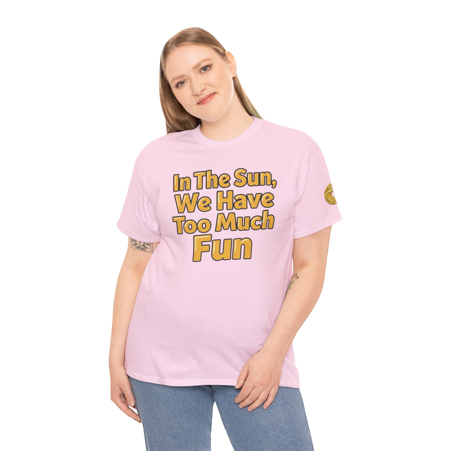 Aidan Selene "In The Sun, We Have Too Much Fun " Summer Graphic T-Shirt (size only in XL)