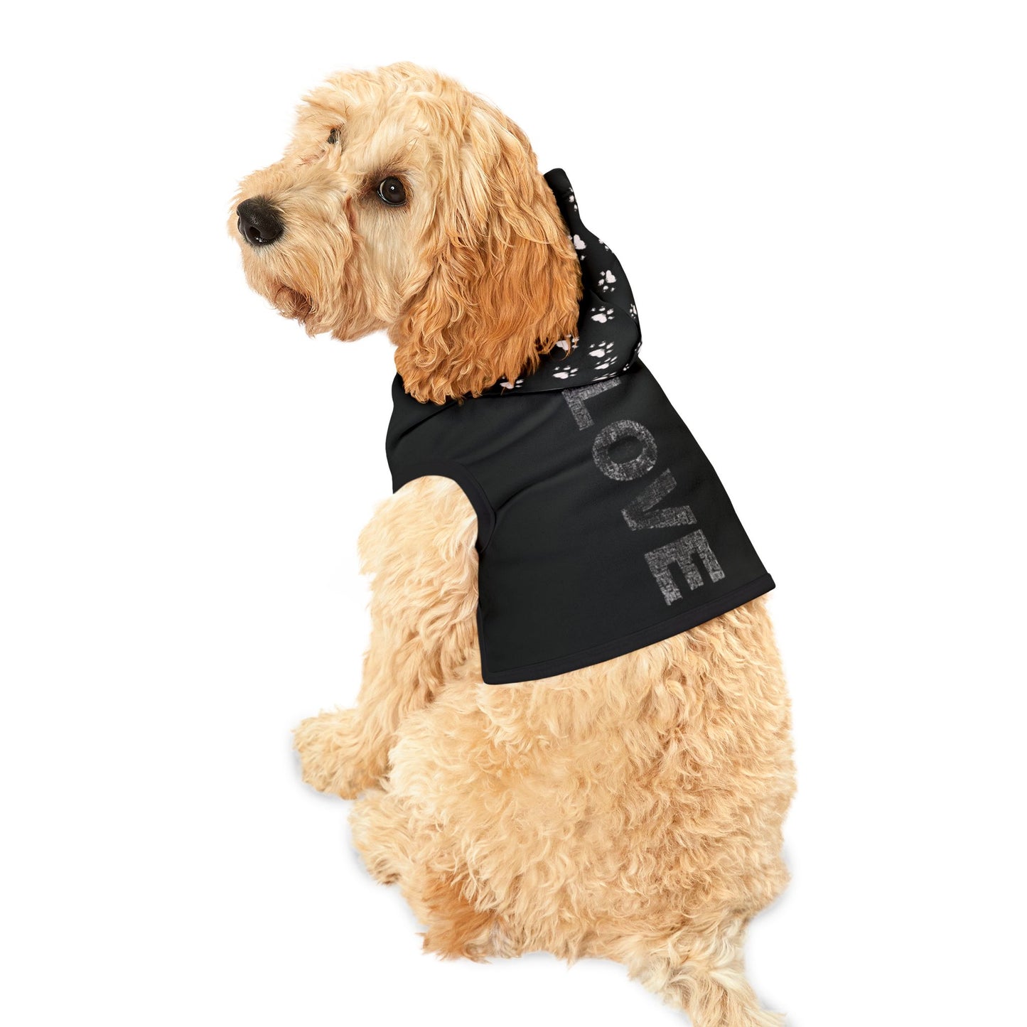 Pet Hoodie Love - Paw Prints, Cute Animal Lover Sweatshirt, Dog Mom Gift, Cat Dad Apparel, Cozy Pet Owner Jumper, Kitten Pawprint Pullover