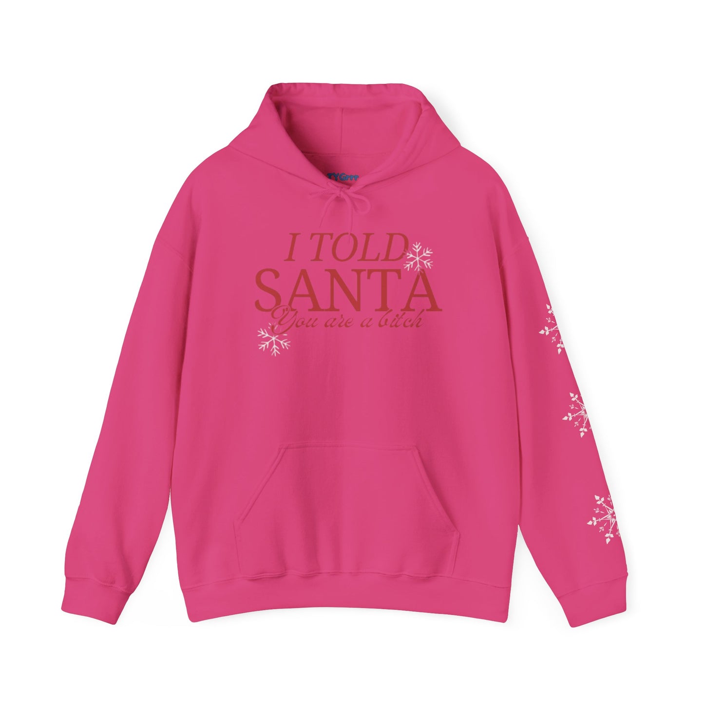I Told Santa... Women's Christmas Hooded Sweatshirt