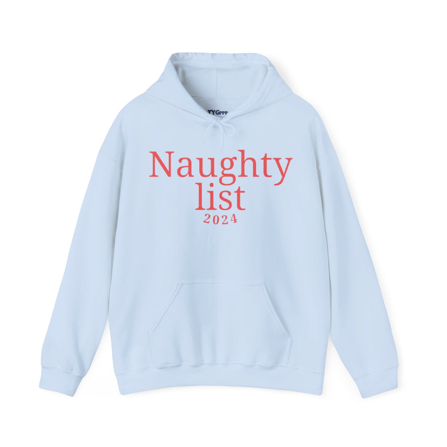 Naughty List Christmas Hoodie, Xmas Sweatshirt, Funny Holiday Jumper, Festive Apparel, Santa Claus Pullover, Gift, TYGrrr
