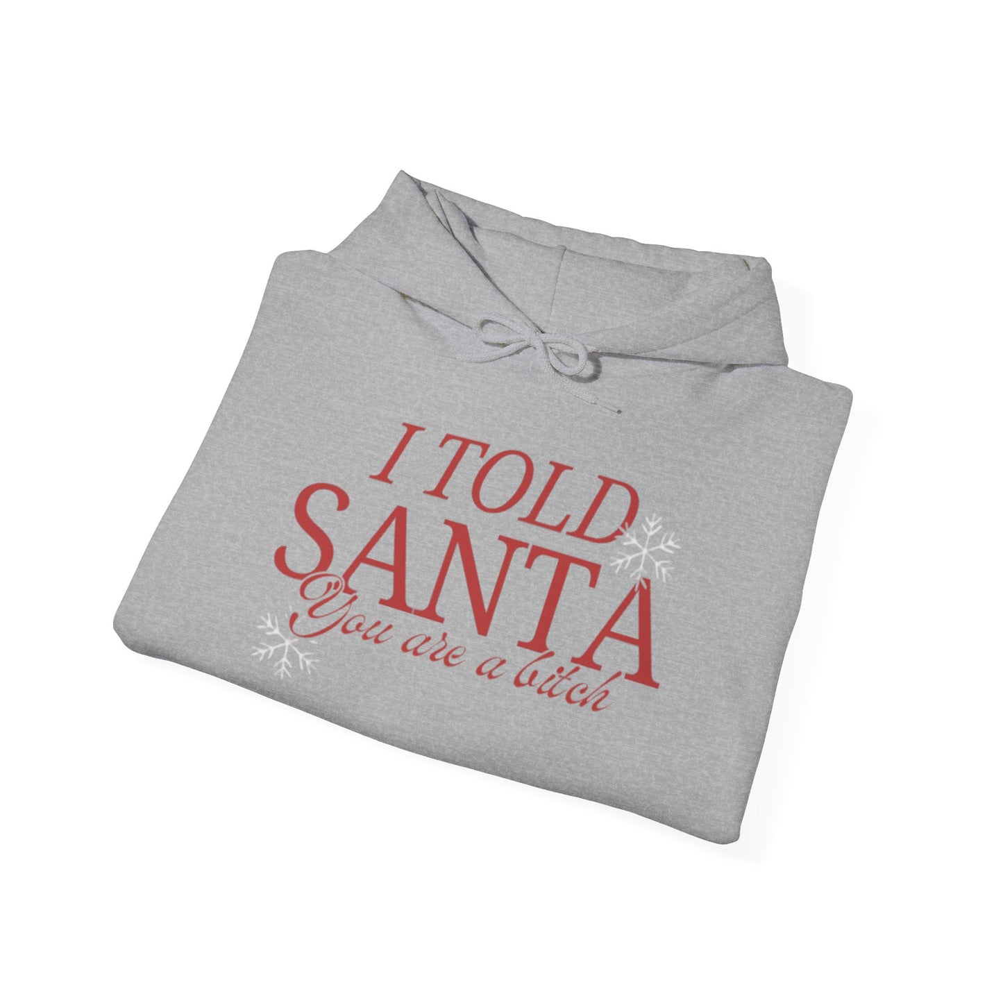 I Told Santa... Women's Christmas Hooded Sweatshirt