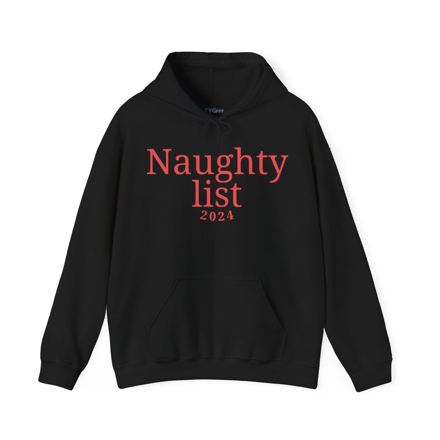 Naughty List Christmas Hoodie, Xmas Sweatshirt, Funny Holiday Jumper, Festive Apparel, Santa Claus Pullover, Gift, TYGrrr