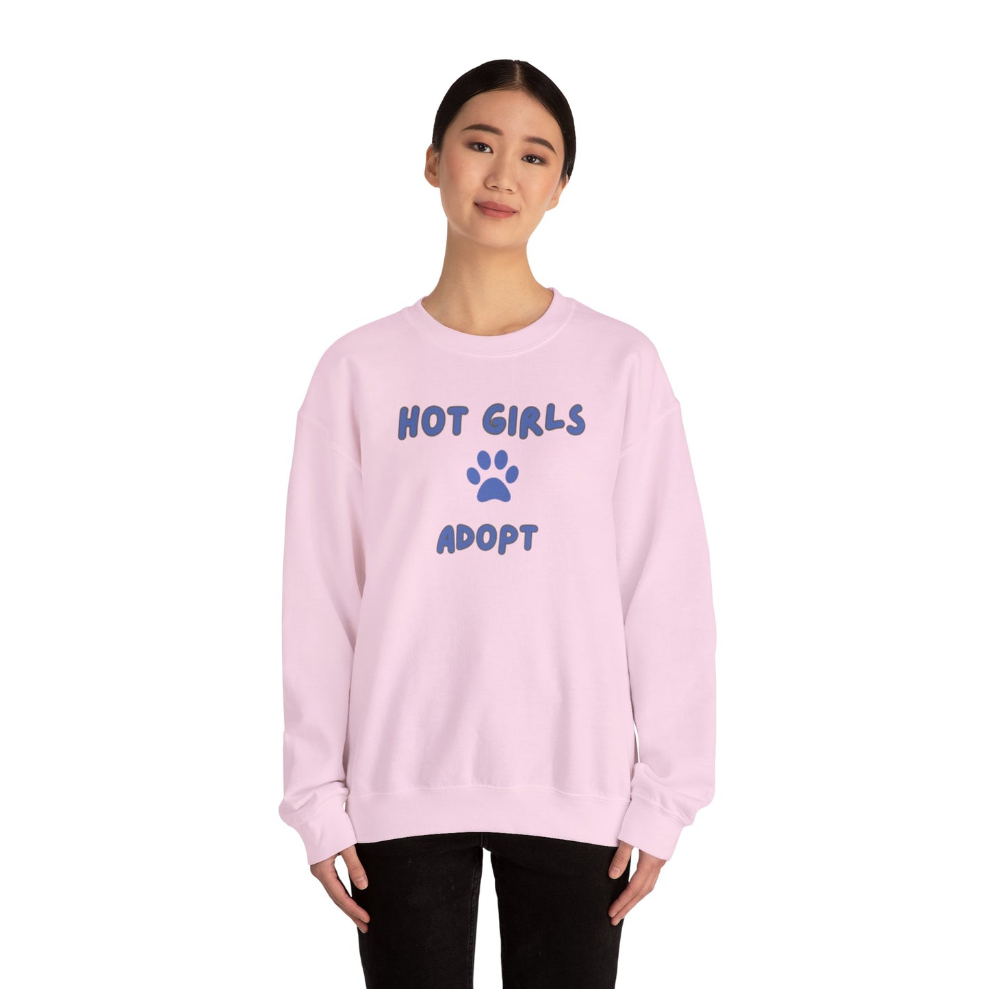 Hot Girls Adopt Women's Crewneck Sweatshirt