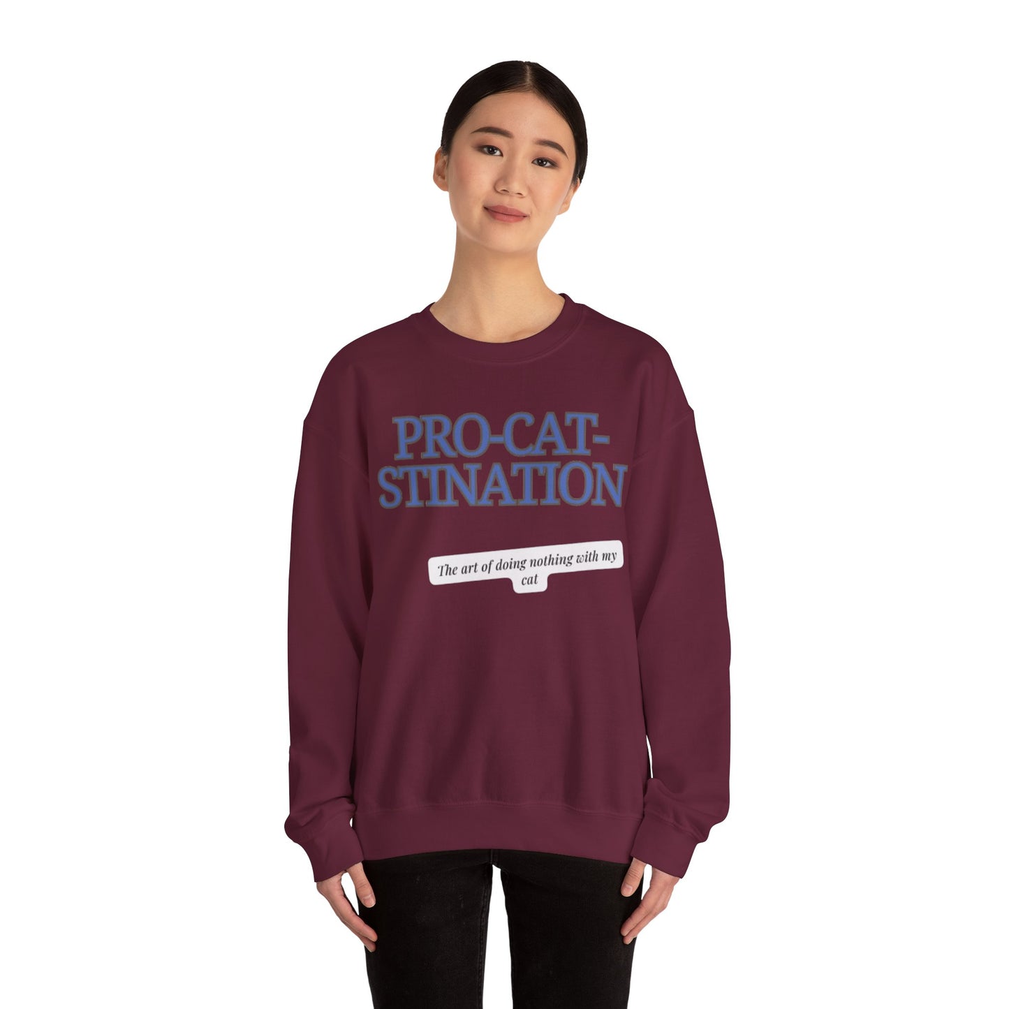 Pro-Cat-Stination Women's Crewneck Sweatshirt