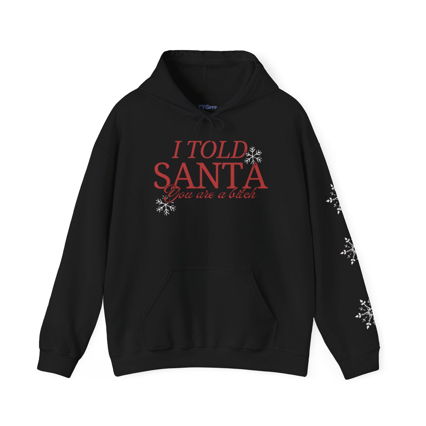 I Told Santa... Women's Christmas Hooded Sweatshirt