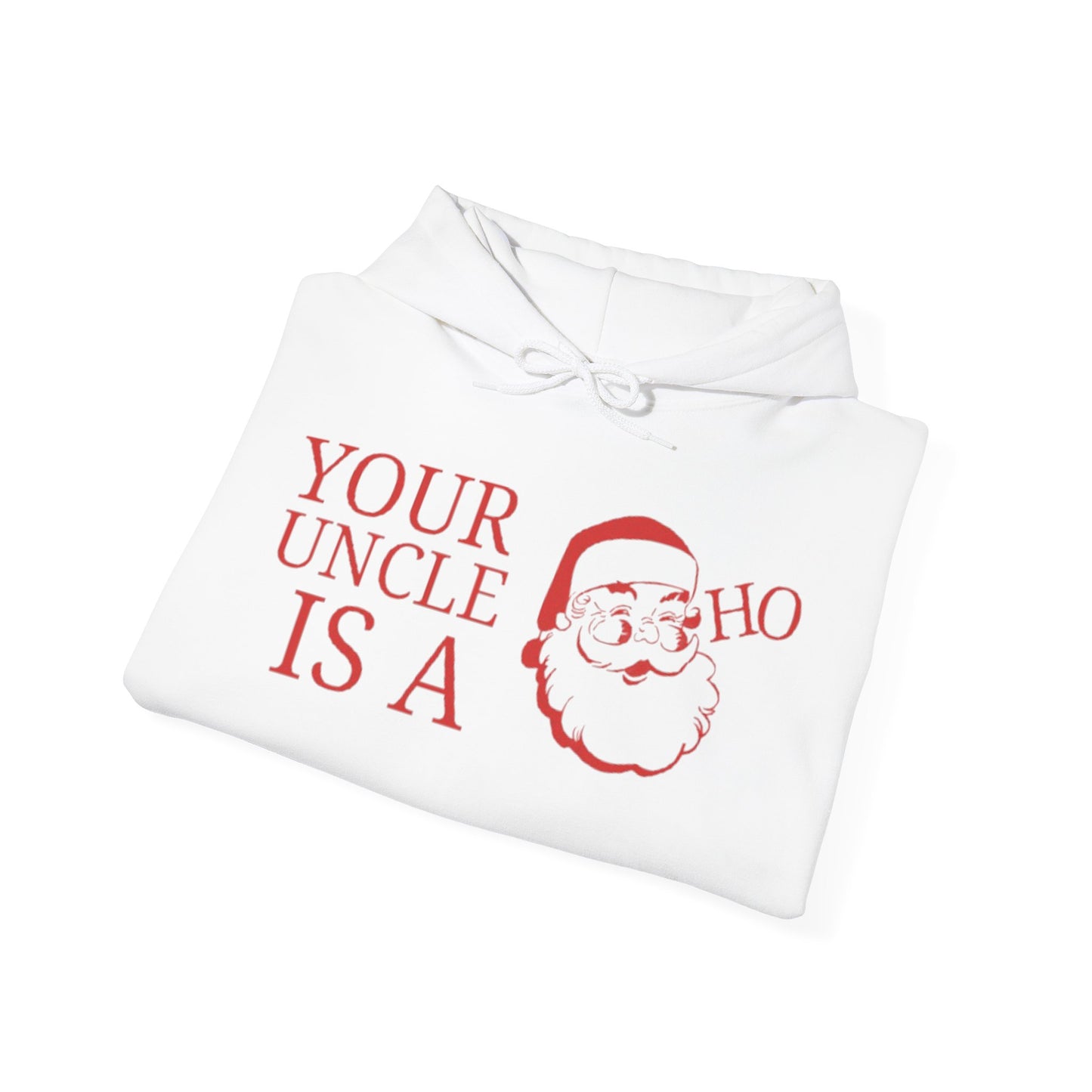 Santa Uncle Christmas Hooded Sweatshirt, Funny Xmas Gift Apparel, Holiday Winter Jumper, Festive Claus Pullover, Family Top