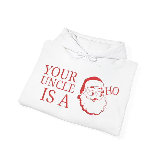 Santa Uncle Christmas Hooded Sweatshirt, Funny Xmas Gift Apparel, Holiday Winter Jumper, Festive Claus Pullover, Family Top