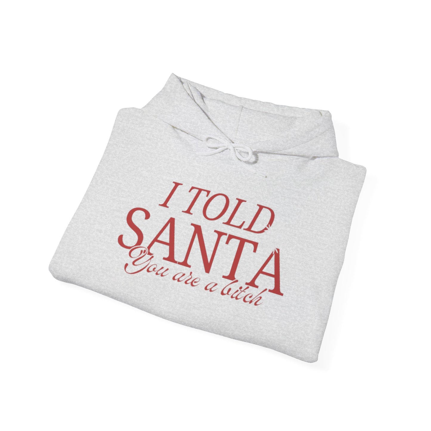 I Told Santa... Women's Christmas Hooded Sweatshirt