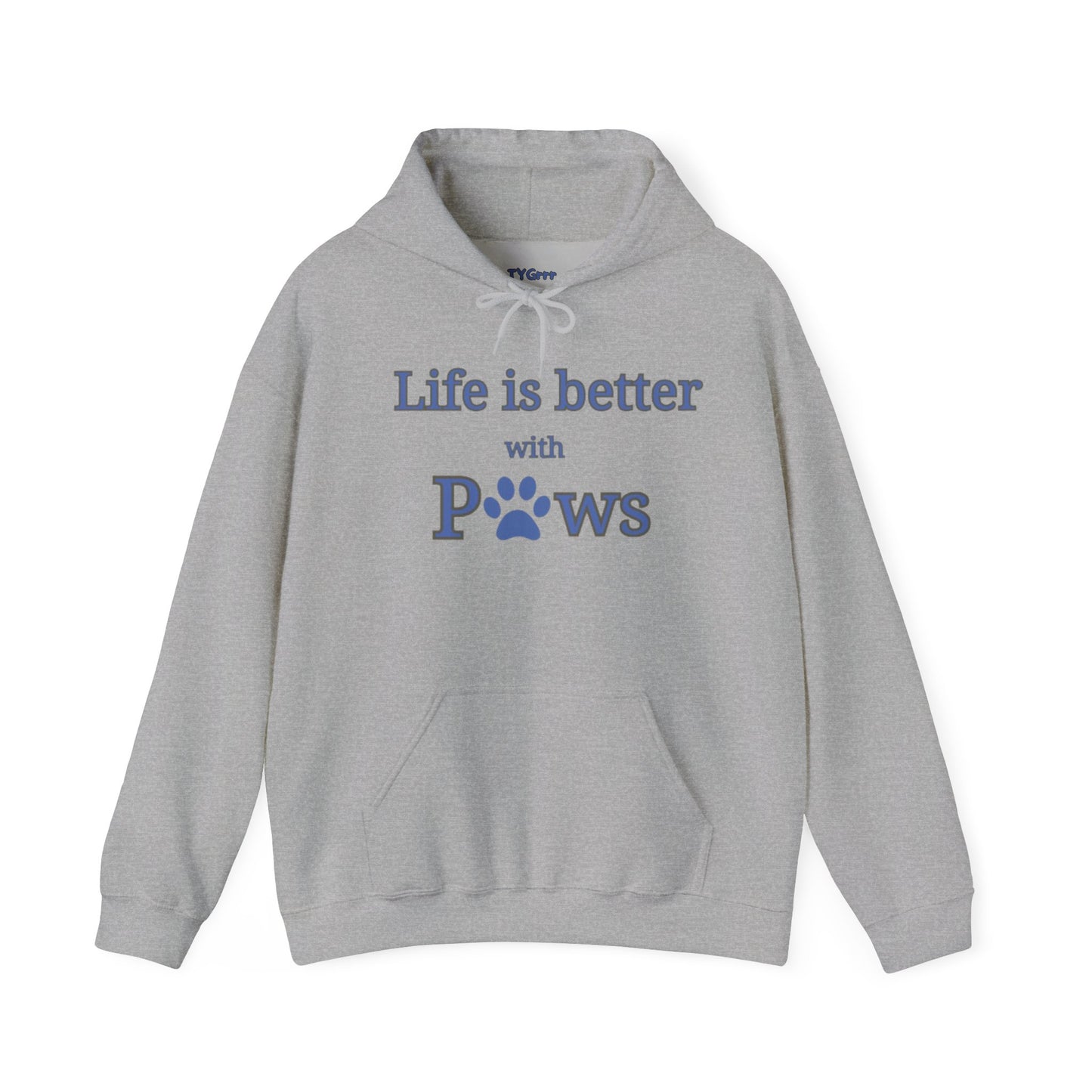 Life is better with Paws  Women's Hooded Sweatshirt