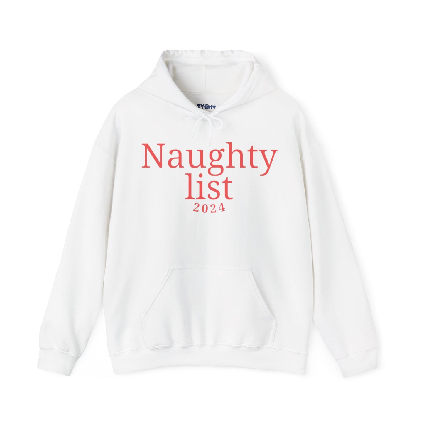 Naughty List Christmas Hoodie, Xmas Sweatshirt, Funny Holiday Jumper, Festive Apparel, Santa Claus Pullover, Gift, TYGrrr
