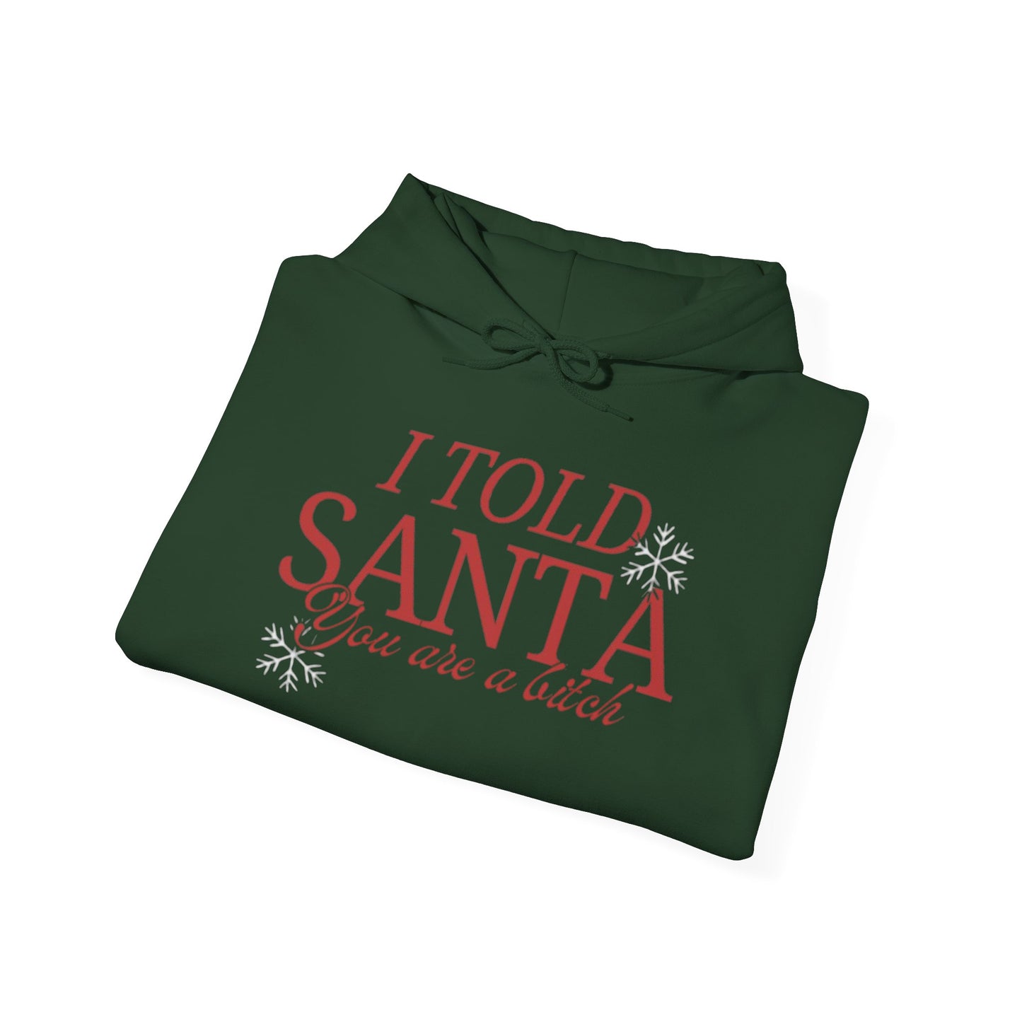I Told Santa... Women's Christmas Hooded Sweatshirt