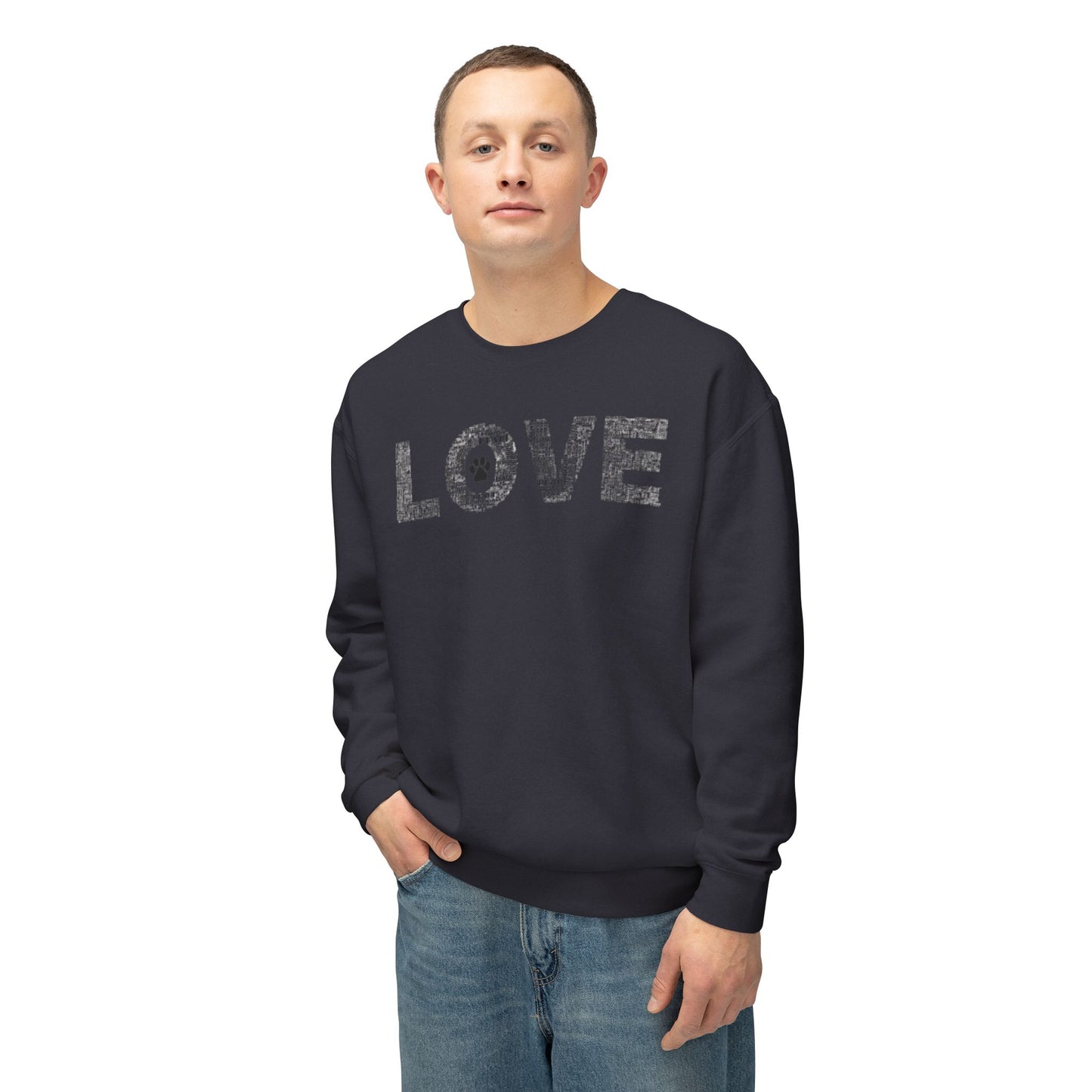 Print Paws Crewneck Sweatshirt, Comfy, Dog Lover Gift, Animal Print Top, Animal Lover Shirt