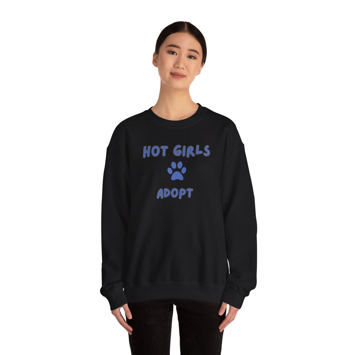 Hot Girls Adopt Women's Crewneck Sweatshirt