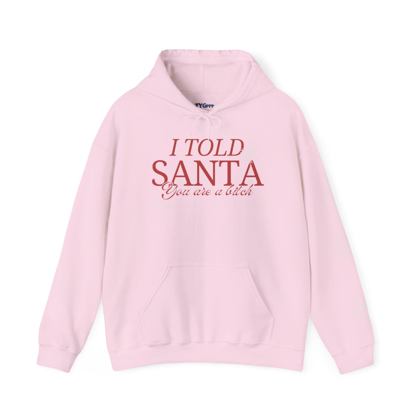 I Told Santa... Women's Christmas Hooded Sweatshirt