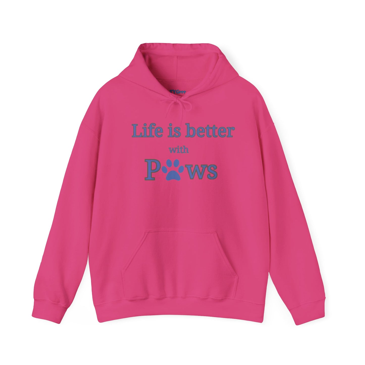Life is better with Paws  Women's Hooded Sweatshirt