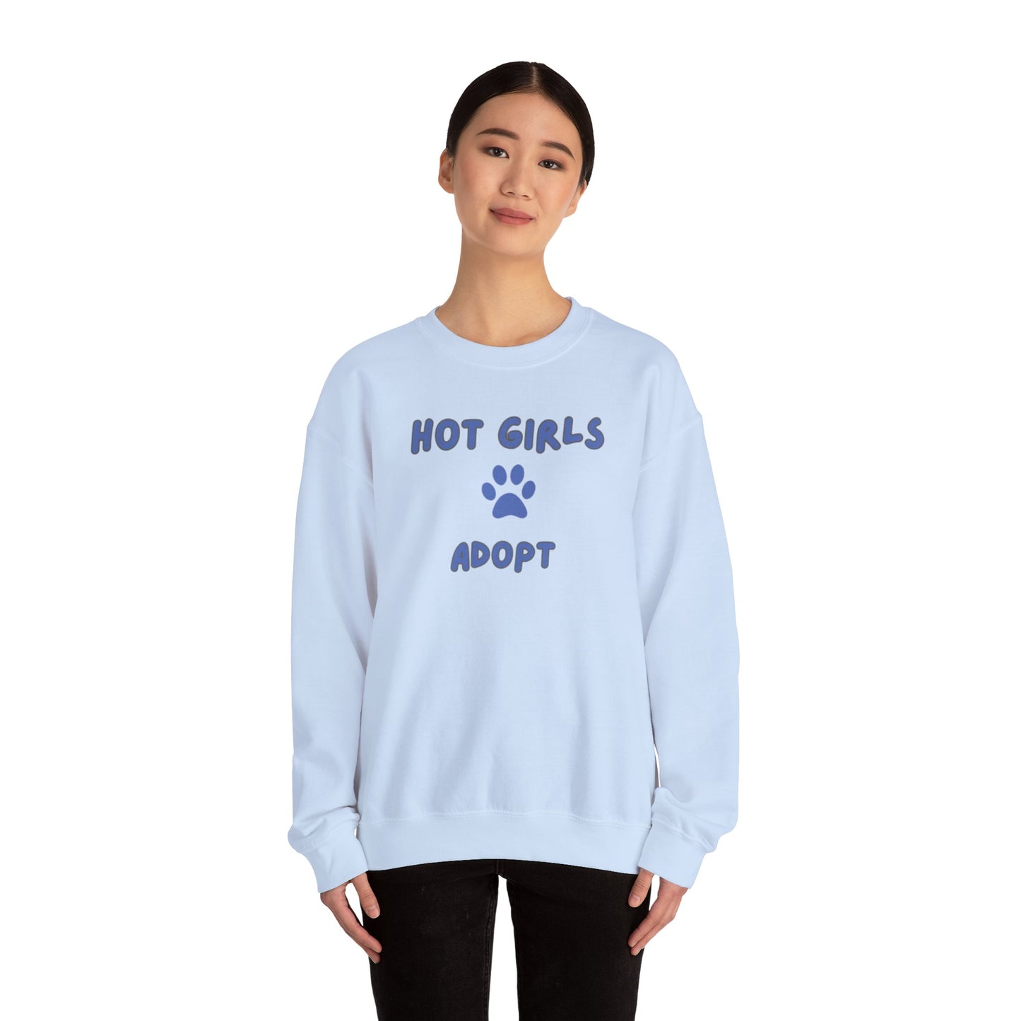 Hot Girls Adopt Women's Crewneck Sweatshirt