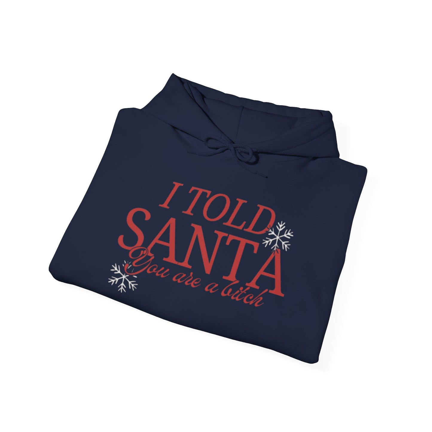 I Told Santa... Women's Christmas Hooded Sweatshirt