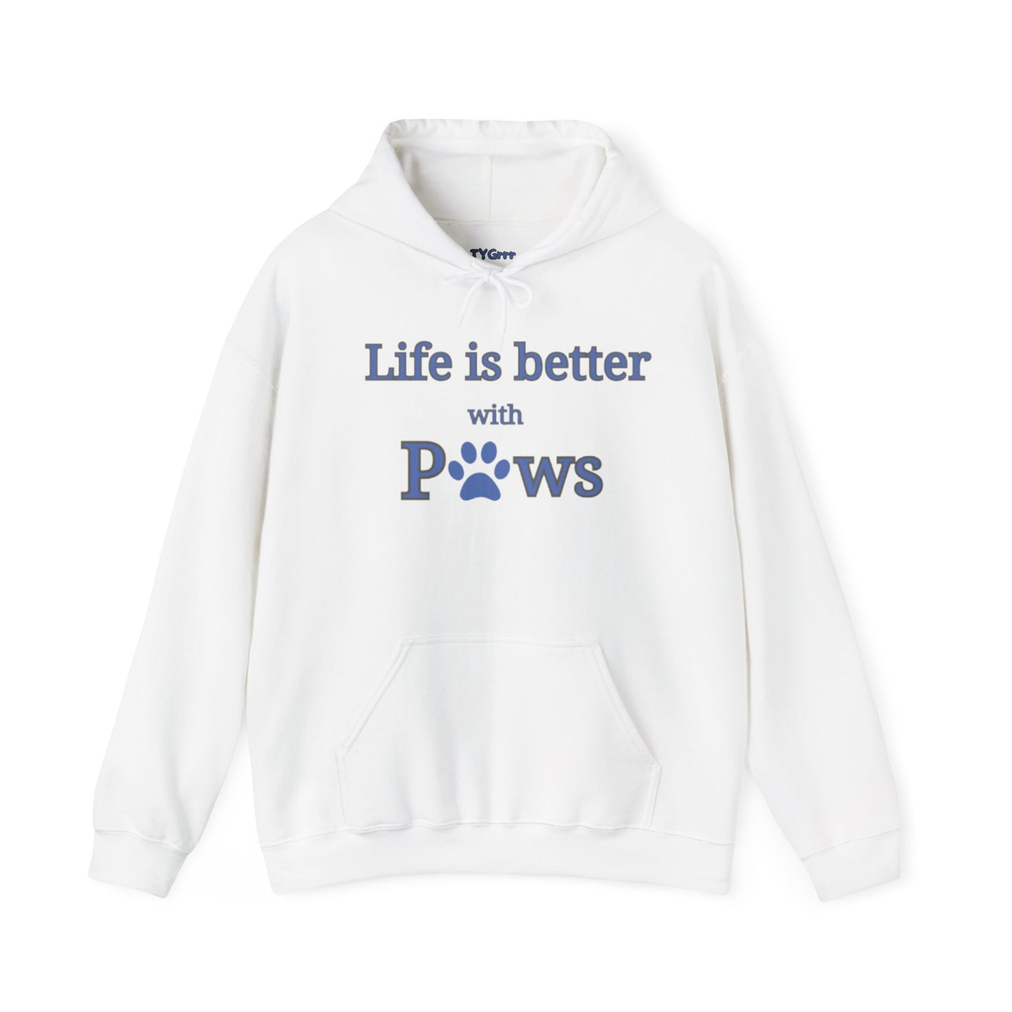 Life is better with Paws  Women's Hooded Sweatshirt