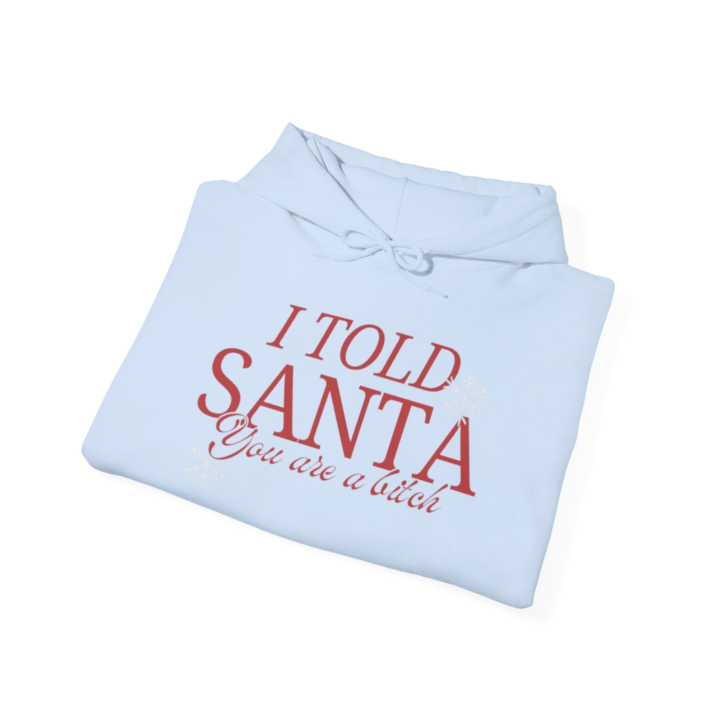 I Told Santa... Women's Christmas Hooded Sweatshirt